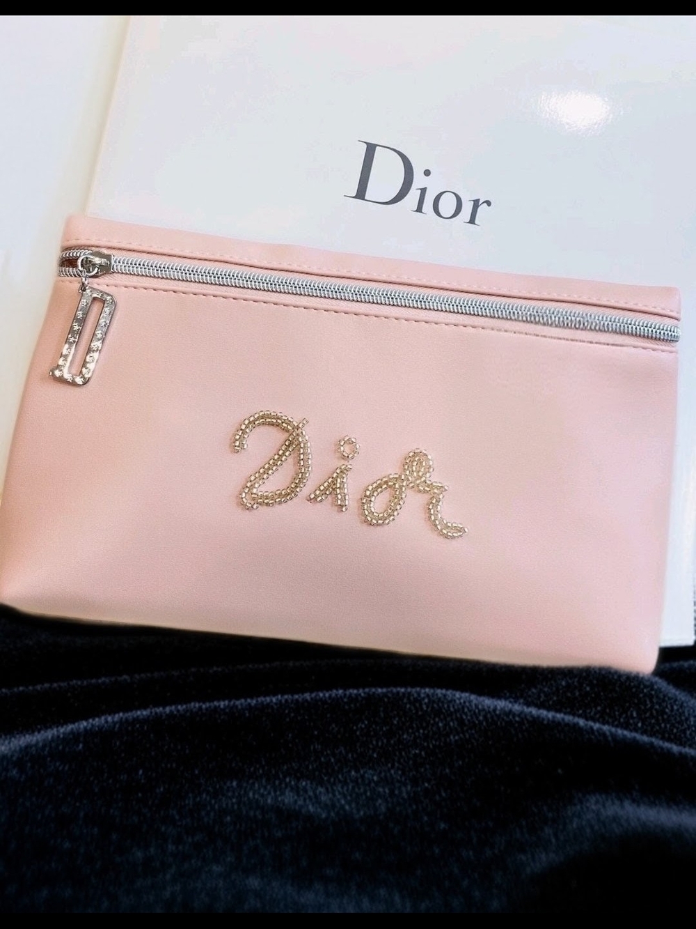 Dior Pink Embellished Clutch Or Crossbody